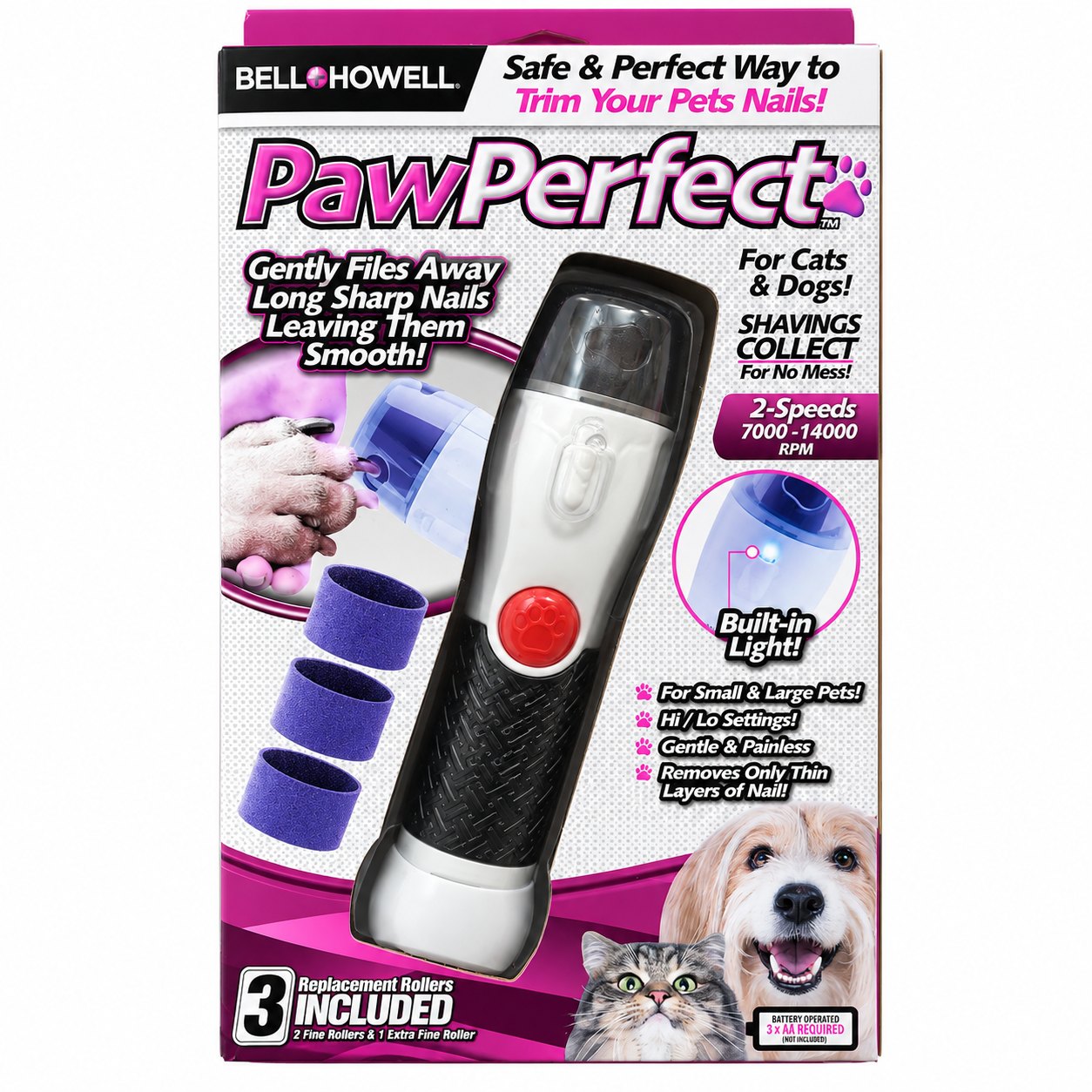 Maquina lima de uñas para perros