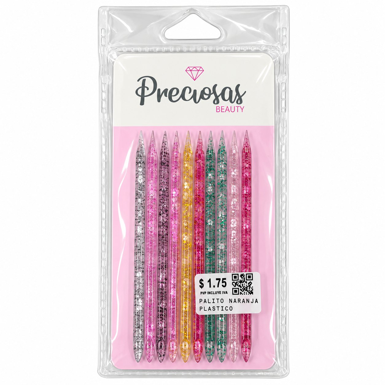 Palito naranjo plastico