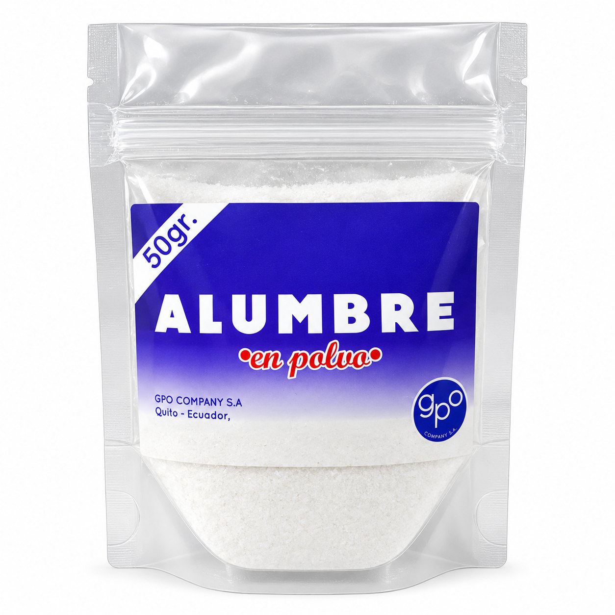 Alumbre en polvo